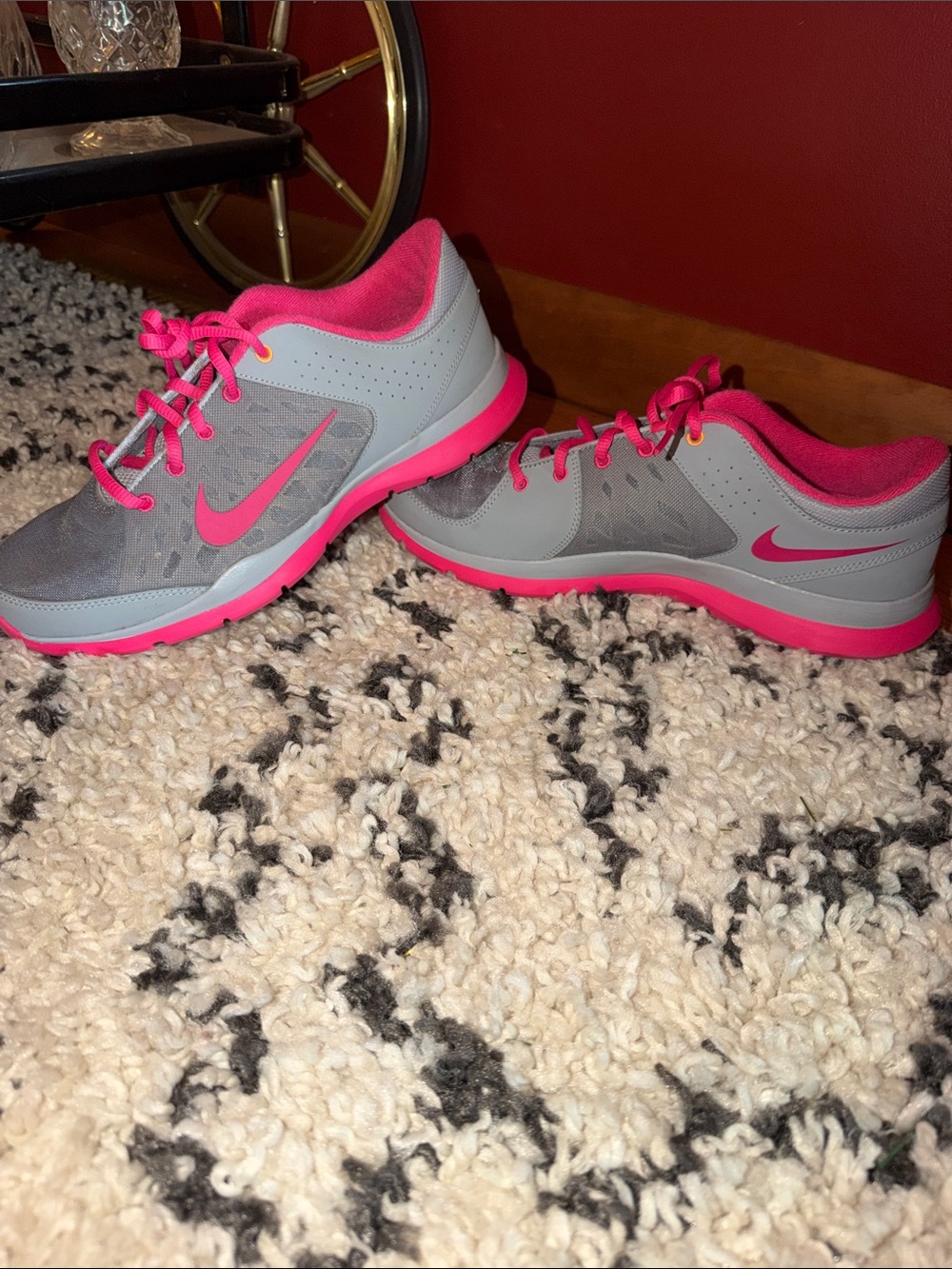 Nike Women’s Gray and Hot Pink Athletic Trainers